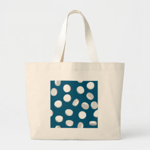 blue pills drugs large tote bag