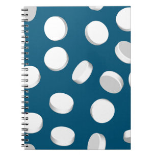blue pills drugs notebook