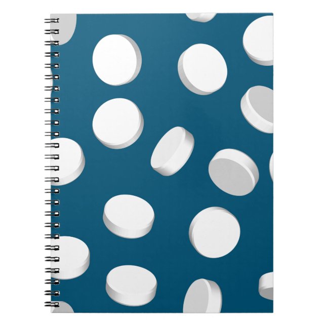 blue pills drugs notebook (Front)