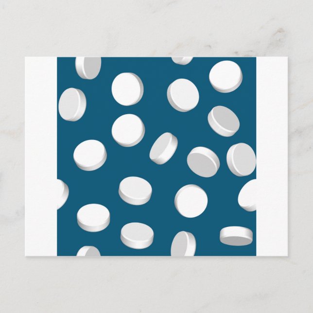 blue pills drugs postcard (Front)