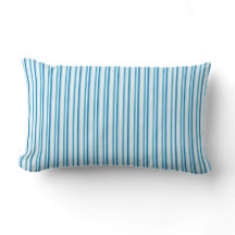 Blue Pin Stripes Lumbar Pillow