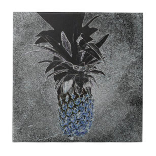 Blue Pineapple Asphalt Texture Industrial  Tile