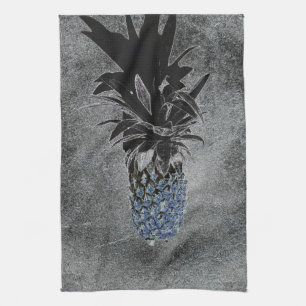 Blue Pineapple Concrete Texture Kitchen Towel