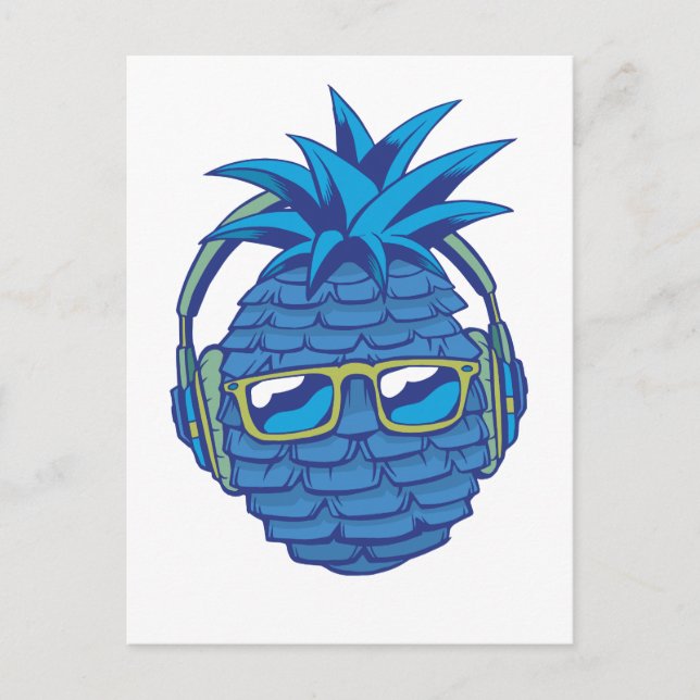 Blue Pineapple Postcard (Front)