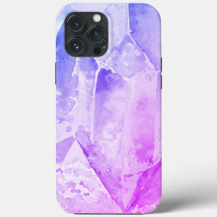 *~* Blue Pink Amethyst Crystal Healing Energy iPhone 13 Pro Max Case