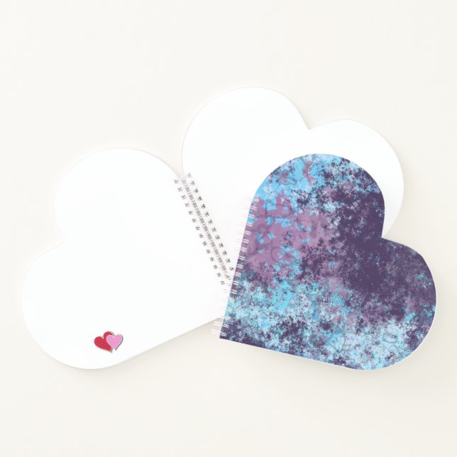 Blue, Pink and Purple Marble Abstract Notebook (Inside)
