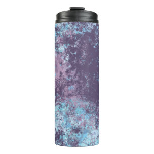 Blue, Pink and Purple Marble Abstract Thermal Tumbler