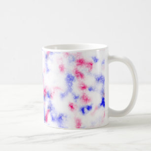 Blue Pink and White Marble Pattern Coffee Mug