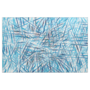 Blue Pink Artsy Watercolor Abstract Fabric