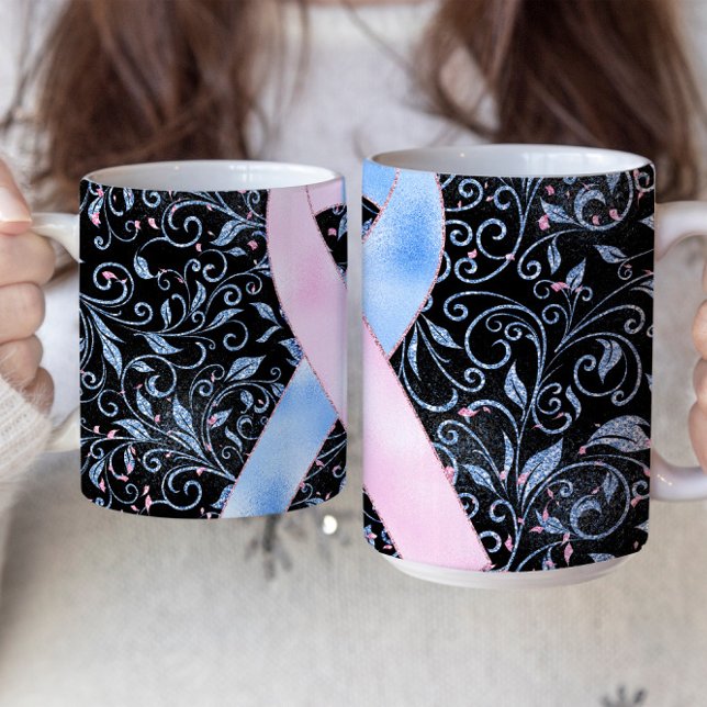 Blue Pink Awareness Ribbon Mug Design (Creator Uploaded)