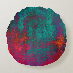 Blue pink background texture cement wallabstract,a round pillow