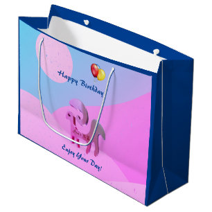 Blue Pink Birthday  Aries Gift Bag