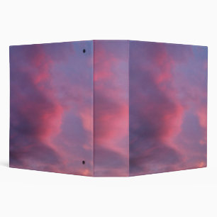Blue Pink Clouds Binder