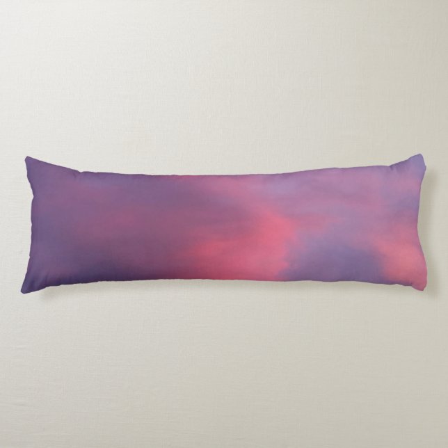 Blue Pink Clouds Body Pillow (Front)