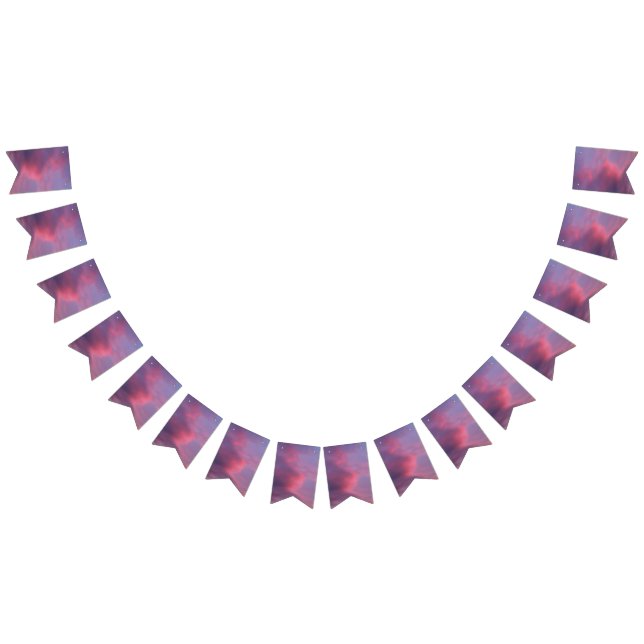Blue Pink Clouds Bunting Flags (All)