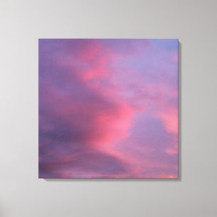 Blue Pink Clouds Canvas Print