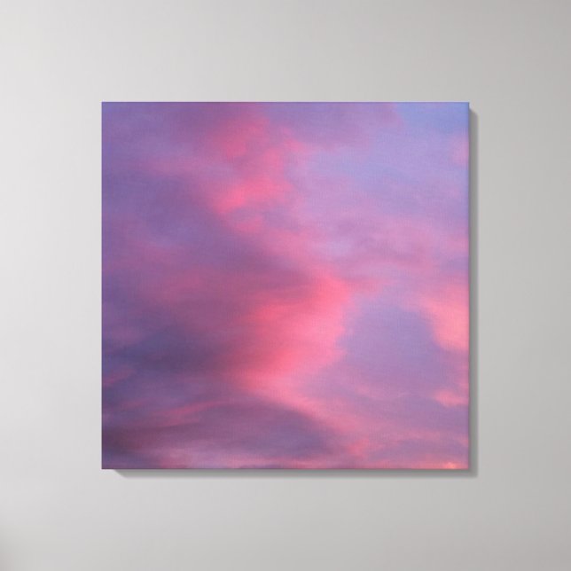 Blue Pink Clouds Canvas Print (Front)