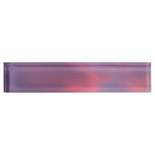 Blue Pink Clouds Nameplate