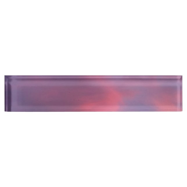 Blue Pink Clouds Nameplate (Front)