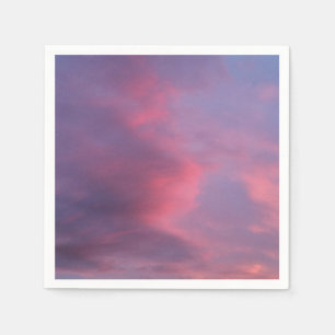 Blue Pink Clouds Napkin