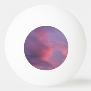 Blue Pink Clouds Ping Pong Ball