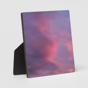 Blue Pink Clouds Plaque