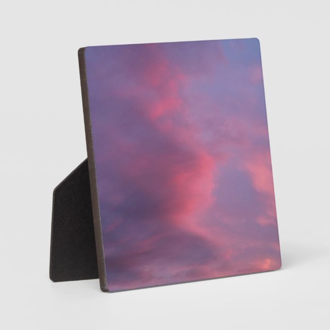 Blue Pink Clouds Plaque (Front)