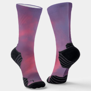 Blue Pink Clouds Socks