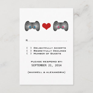Blue Pink Cute Gamer Response Card