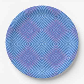 Blue-Pink Fabric Design for Paper Plate