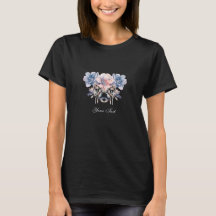 Blue Pink Flowers T-Shirt