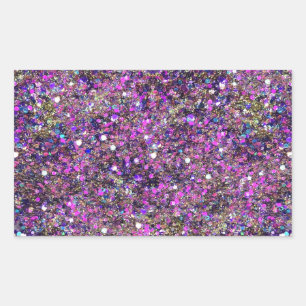 Blue Pink Gold Glitter Glamourous Blank Template Sticker