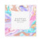 Blue Pink Gold glitter QR Code Hair Stylist