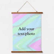 Blue pink green glitter sparkle pastel add name p