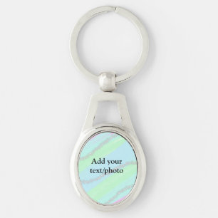 Blue pink green glitter sparkle pastel add name p keychain