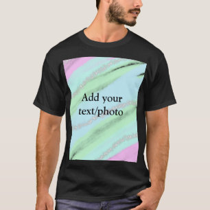 Blue pink green glitter sparkle pastel add name p T-Shirt