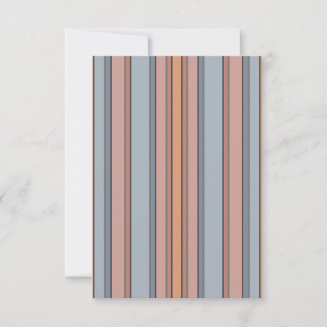 Blue Pink Grey Colour Block Vertical Stripes  Card (Front)