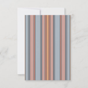 Blue Pink Grey Colour Block Vertical Stripes Card