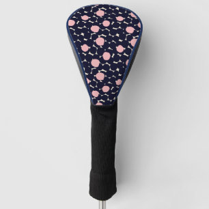 Blue & Pink Large Dot Pattern Golf Head Cover