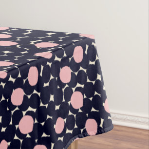 Blue & Pink Large Dot Pattern Tablecloth