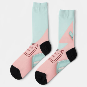 Blue Pink Make It Happen Socks