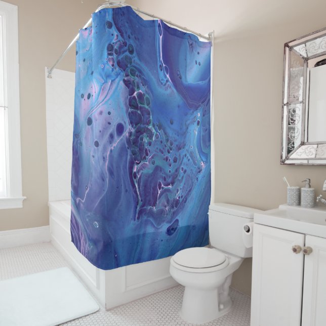 Blue & Pink Marble Abstraction  (In Situ)