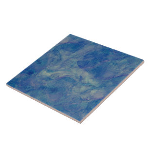 Blue & Pink Marble Acrylic Abstraction Tile