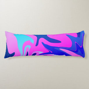Blue & Pink Marble Print Body Pillow