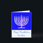 Blue Pink Menorah Hanukkah 4Sarah Holiday Card<br><div class="desc">You will love our colorful Hanukkah card!</div>