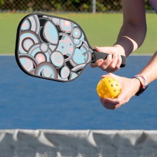 Blue Pink Mocha and Black Gradient Colour Fill Pickleball Paddle