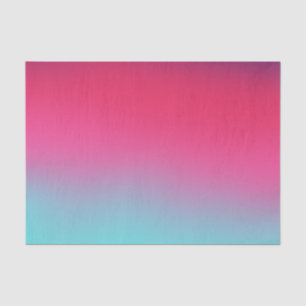Blue Pink Ombre Gradient Blur Abstract Design Tissue Paper