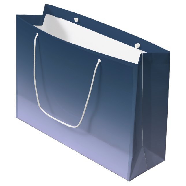 Blue-pink Ombre . Large Gift Bag (Front Angled)