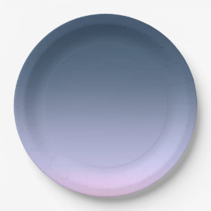 Blue-pink Ombre . Paper Plate