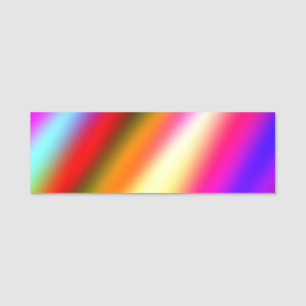 Blue pink ombre watercolor abstract pastel rainbow name tag